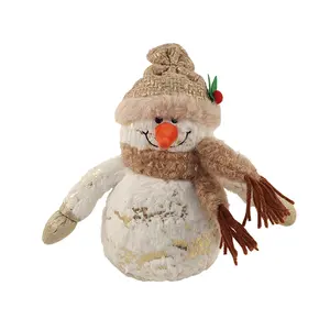 Jouets en peluche doux de Noël bonhomme de neige fabriqué en gros de jouets en peluche fabricant