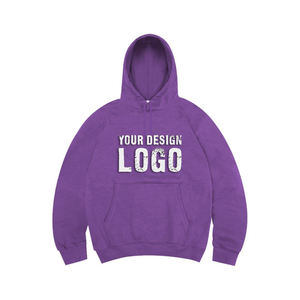 Sweat-shirt pour homme en molleton français décontracté de couleur unie, taille plus, logo personnalisé, épaules tombantes, jogging ample, sweat-shirt de sport pour homme - Product Image 1