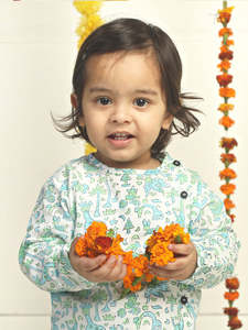 Ensemble Kurta Dhoti en coton imprimé pour bébés garçons, tenue ethnique traditionnelle, vêtements de fête, mariage, tenue confortable pour enfants - Product Image 5