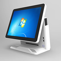 Système de point de vente pour restaurant le plus vendu, 15 pouces, Windows Android, tout-en-un, caisse enregistreuse avec plusieurs ports USB, Bluetooth et Wi-Fi