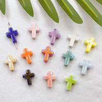 Perle en céramique en vrac, accessoire croix, perle à trou vertical pour collier, pendentif, petit produit Yiwu, accessoire de bracelet tissé à la main