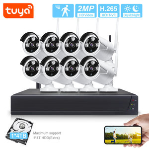 <span class=keywords><strong>Système</strong></span> de surveillance vidéo NVR intelligent WiFi Tuya étanche 2MP, <span class=keywords><strong>système</strong></span> de <span class=keywords><strong>vidéosurveillance</strong></span> 8CH IP CCTV NVR, kit de caméra PST-TWK08BM - Product Image 2