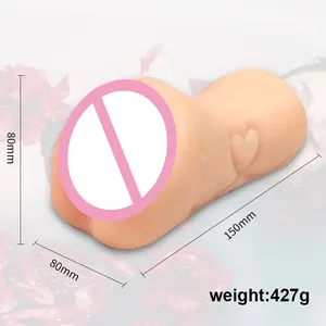 Brazil Warehouse 2 In 1 Realistic Texture Male Masturbator Pocket Pussy Mouth Oral Sex Toy For Men Artificial Vagina Product%