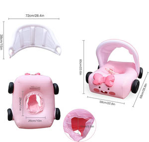 Bouée de <span class=keywords><strong>piscine</strong></span> gonflable rose Waterhan <span class=keywords><strong>pour</strong></span> bébé avec auvent détachable, personnalisable <span class=keywords><strong>pour</strong></span> usage intérieur et extérieur - Product Image 2