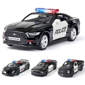 camaro ford speelgoed auto&#39;s Suppliers-Simulatie 1:36 Diecast Politie Auto Open Deuren Serie Kinderen Speelgoed Legering Model Auto