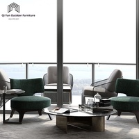 Ensemble de canapé, table basse et chaises en métal durable et moderne pour patio, terrasse, jardin, balcon