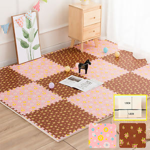 Tapis <span class=keywords><strong>de</strong></span> <span class=keywords><strong>sol</strong></span> auto-adhésif en mousse EVA, système d'assemblage DIY, antidérapant, style campagnard, pour usage domestique - Product Image 2