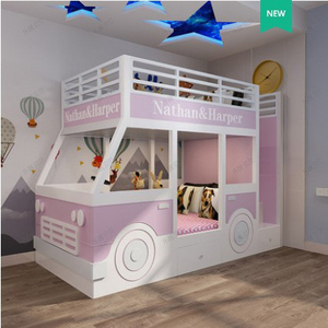 <span class=keywords><strong>Lit</strong></span> de chariot en bois pour enfants de style vintage classique, style simple, meubles de chambre d'enfant, <span class=keywords><strong>lit</strong></span> <span class=keywords><strong>superposé</strong></span> au design unique - Product Image 3