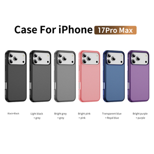 Chống-Mùa Thu Sợi Carbon Trường Hợp Điện Thoại Cho Iphone 17 Pro Max 17 Không Khí 16 15 14 Cộng Với 16E 11 12 13 Cứng PC Cover Quay Lại Vỏ Điện Thoại - Product Image 2
