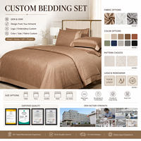 Ensemble de literie jacquard personnalisé OEM ODM, broderie de logo personnalisée, housse de couette, drap, taie d'oreiller, fabricant de literie d'hôtel