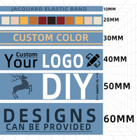 Correas De Banda Elastica De Jacquard Con Letras En Relieve, patrón De Material De Color De Logotipo Personalizado Con Logotipo