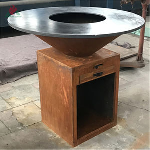 Barbecue grill d'extérieur, gril <span class=keywords><strong>à</strong></span> rôtissoire, en acier, <span class=keywords><strong>à</strong></span> corten, 1 pièce - Product Image 6