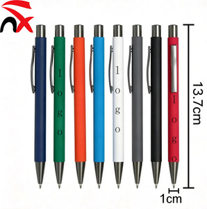 Stylo bille en aluminium avec logo personnalisé, gravure laser, encre noire, idéal pour cadeaux de bureau - Product Image 4