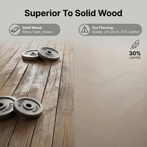 <span class=keywords><strong>Parquet</strong></span> en chêne blanc avec incrustations de bois, dalles à motifs design pour intérieurs de luxe, utilisation extérieure et en parc - Product Image 3