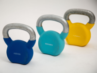 Kettlebell en vinyle personnalisé pour Fitness, variété de couleurs et de poids