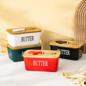 Boîte à <span class=keywords><strong>beurre</strong></span> moderne en porcelaine céramique hermétique avec couvercle facile à nettoyer Conteneur à <span class=keywords><strong>beurre</strong></span> pour la cuisine pour les fêtes - Product Image 6