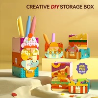 EPT Nouveautés Jouets DIY Pen Storage Puzzle Table Assembling Building Block Sets pour enfants