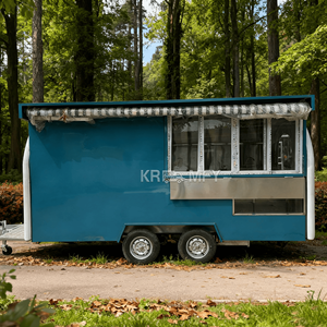 Camión Comercial de 4 Ruedas, Remolque de Comida Móvil Personalizado con Cocina Completa, Carrito de Venta de Hot Dogs - Product Image 5