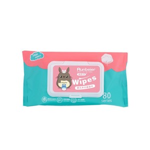 Runbojor Lingettes pour les mains et la bouche pour bébé, 80 feuilles, en coton doux, pour les bébés, fournitures de nettoyage - Product Image 2
