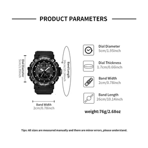 นาฬิกาข้อมือดิจิตอลกันน้ำ <span class=keywords><strong>LED</strong></span> รุ่นใหม่ <span class=keywords><strong>TOMI</strong></span> 233 สำหรับผู้ชาย นาฬิกาอิเล็กทรอนิกส์ฟิตเนสอเนกประสงค์ นาฬิกาสปอร์ต ของขวัญสำหรับเด็ก - Product Image 3