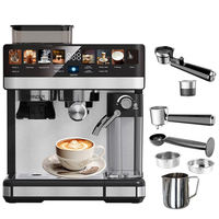 Cafetera Espresso Anbolife Bean to Cup, 20 Bares, 1350W, Control NTC, 20 Ajustes de Molienda, Pantalla Táctil, Tanque de Leche, OEM