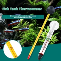 Luxury Glass Thermometer with Suction Cup Eco-Friendly Aquarium Water Temperature Measuring Instrument