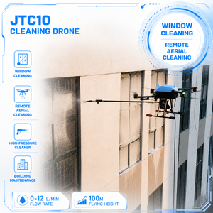 Drone de nettoyage autonome haute pression JTC10 pour façades de bâtiments – Système d'équipement à jet d'eau pour entreprises de services - Product Image 1