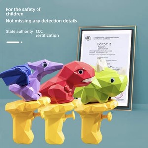 Bambini piccoli cartoni animati a forma di pisello spruzzando acqua gioco divertente sulla spiaggia e piscina giocattolo pistola ad acqua piccolo dinosauro pistola ad acqua giocattolo - Product Image 5