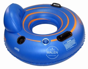 Double <strong>River</strong> <strong>Run</strong> 1-Person <strong>Inflatable</strong> <strong>Floating</strong> Water Lounge Tube Orange Blue 76&quot;*48&quot; - Product Image 1