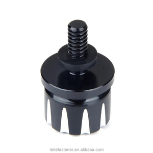 Black Aluminum Knurled Thumb <b>Screw</b> 12mm Metric Threaded Fastener - Product Image 2