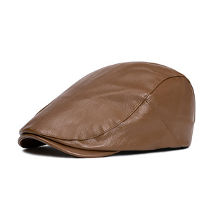Mujeres Hombres Color Liso Caballero Baker Boy Newsboy PU Cabbie Ivy Hat <span class=keywords><strong>Jeff</strong></span> Cap - Product Image 4
