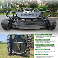Tondeuse à gazon robotisée à moteur essence haute puissance, largeur de coupe 90cm 110cm 130cm, télécommandée, sur chenilles