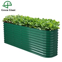 Kit de jardinière surélevée modulaire en métal ondulé de 32' de hauteur / bac à fleurs / pot de fleurs