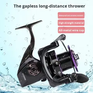 <span class=keywords><strong>Moulinet</strong></span> de pêche en métal avec roulement en acier inoxydable, transmission fluide pour lancer à longue distance, utilisation à droite, pêche en mer - Product Image 4