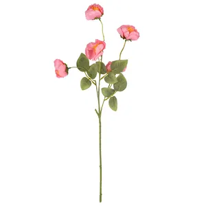 Peonía Rosa Flor de peonía artificial Decoración del hogar Flor de seda Peonía rosa