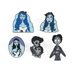 Broche Électroplaquée Personnage de Dessin Animé Anime Europe Amérique, Motif Mariée <span class=keywords><strong>Zombie</strong></span>, Accessoire de Décoration pour Vêtements et Sacs - Product Image 5