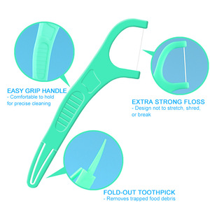 Fil dentaire à mâcher saveur menthe, jetable, en plastique, paquet de 50 pièces pour soins bucco-dentaires - Product Image 5