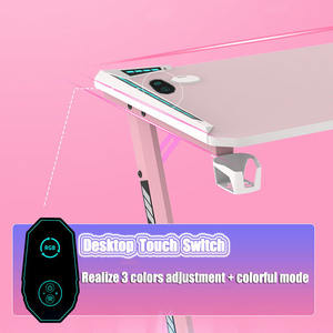 Bureau moderne de Gaming pour ordinateur 2022, Simple, en forme de K, avec cadre métallique RGB, <span class=keywords><strong>Table</strong></span> de bureau, pour jeux vidéo - Product Image 3