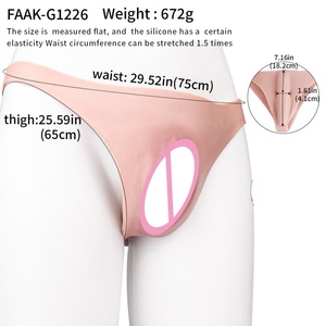 กางเกงในซิลิโคนกันน้ำ FAAK-G1226 สำหรับสาวประเภทสอง MTF ใช้ได้ทุกวัน ช่องคลอดซิลิโคนเสมือนจริง - Product Image 6