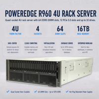 Server Rak R960 R940xa R930 R920 R910 4U 4 GPU Prosesor Quad DNS Big Data Firewall Cloud Enclosure
