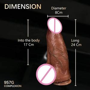 <span class=keywords><strong>Vibrator</strong></span> <span class=keywords><strong>Dildo</strong></span> silikon realistis untuk wanita, mainan seks <span class=keywords><strong>Dildo</strong></span> lemak teleskopik elektrik lembut besar - Product Image 6