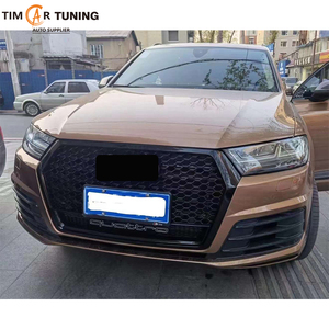 Grille de style nid d'abeille <span class=keywords><strong>Q7</strong></span>/SQ7 RSQ7 pour <span class=keywords><strong>Q7</strong></span> (2016-2019) Grille avant noire brillante/chromée OEM pour <span class=keywords><strong>Q7</strong></span>/SQ7 Facelift <span class=keywords><strong>RS</strong></span> Style Grill - Product Image 6