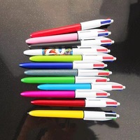 Stylo Bille Multicolore 4 Couleurs Nouveauté Matière Plastique 4 en 1 Recharge Promotionnel Stylo Bille Multicolore Avec Quatre Couleurs d'Encre