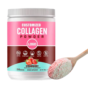 Emballage personnalisable à marque privée, collagène marin en peptides, protéines, 200g, certifié GMP, chocolat, fraise, original - Product Image 1