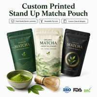Sachets d'emballage personnalisés pour Matcha, pochettes verticales refermables en aluminium de qualité alimentaire, résistantes à l'humidité, pour aliments pour animaux de compagnie, vente en gros