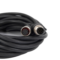 M12 4P/5P/8P/12 PIN Double Taille Connecteur Étanche Angle Femelle Capteur Connecter Pvc Câble IP67 Circulaire Plug 2m Câble avec