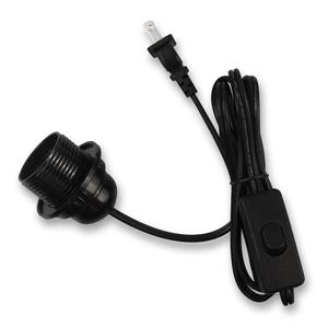 Support de pied américain E14 E27 alimentation avec interrupteur de gradateur Usa fil d'éclairage ampoule lampe au sel cordon avec prise et interrupteur