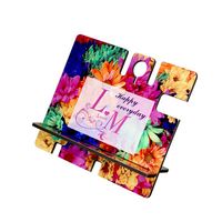 Support de téléphone en MDF vierge pour sublimation, cadre photo en MDF, supports vierges personnalisables pour cadeaux en gros