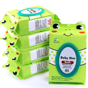 Lingettes humides en coton pour bébés, pièces, lingettes avec logo personnalisé, bon marché, pour bébés - Product Image 3