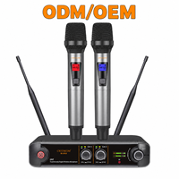 Système de microphone sans fil XLR double canal à balayage automatique CHXYKOM pour événements et divertissements de petite et moyenne taille